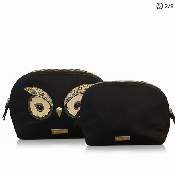 kate spade Handbags - Kate Spade Marcy Owl Nylon Cosmetic Bag Novelty Pouch EUC
